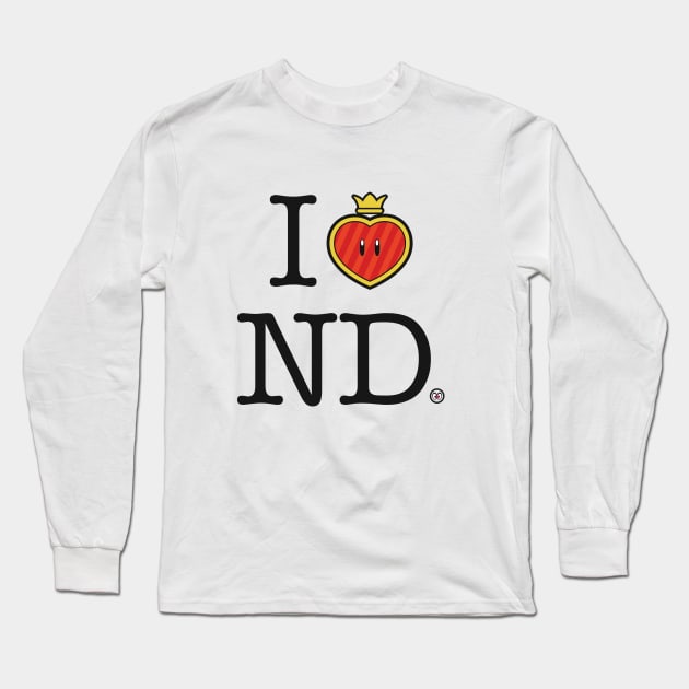 I Heart ND Long Sleeve T-Shirt by GoodGoodGoofBoy